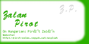 zalan pirot business card